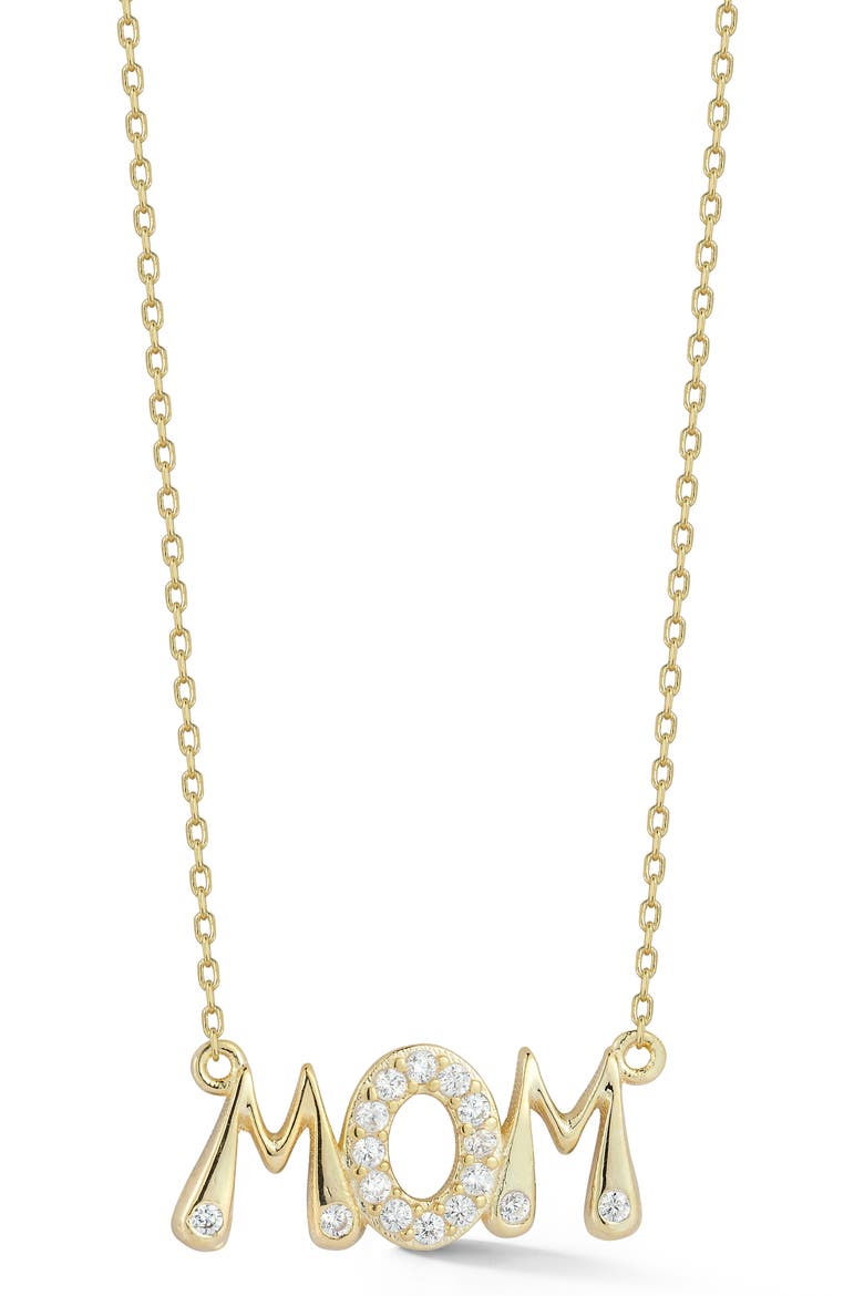 Mom Pendant Necklace, Main, color, GOLD