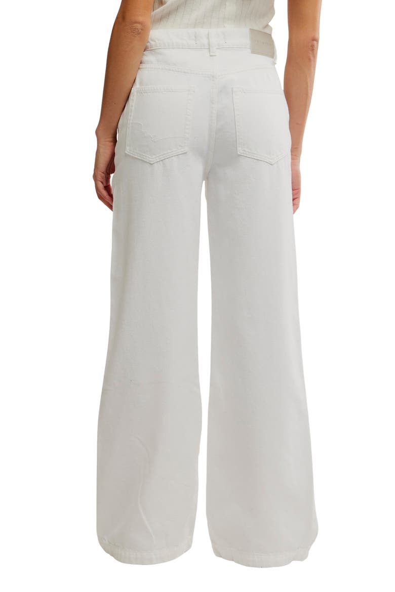 Stride High Waist Wide Leg Jeans, Alternate, color, OPTIC WHITE
