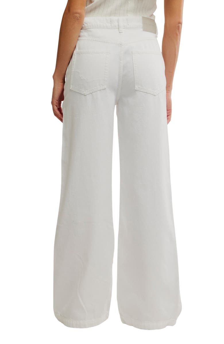Free People Stride High Waist Wide Leg Jeans, Alternate, color, Optic White