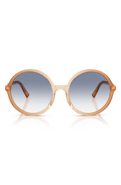 59mm Gradient Round Sunglasses