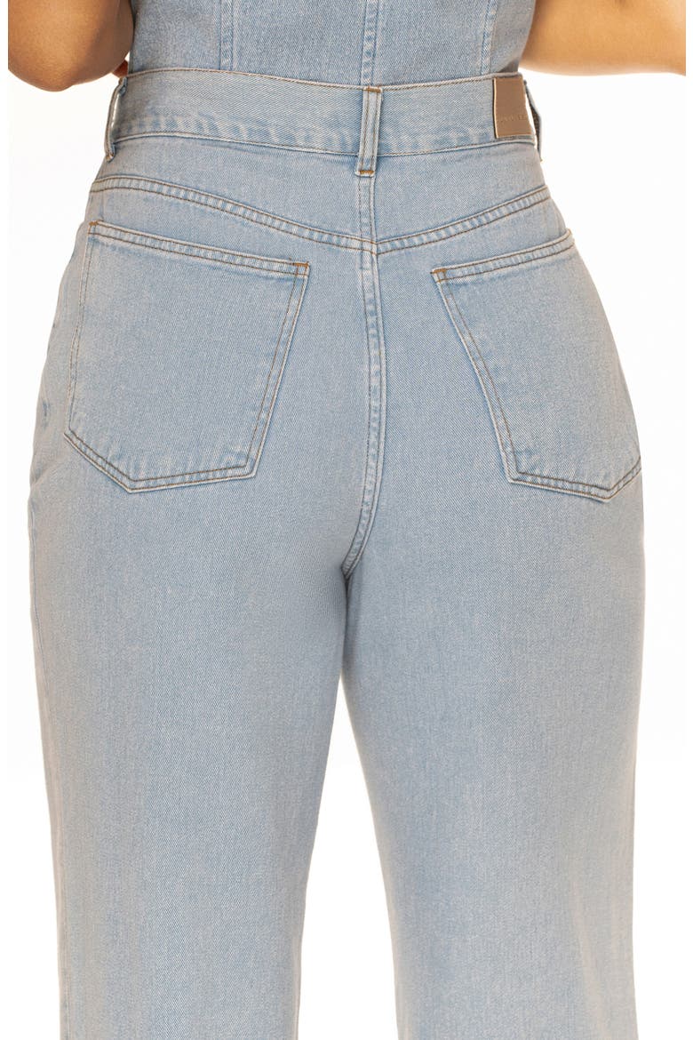 High Waist Straight Leg Jeans, Alternate, color, BLUE