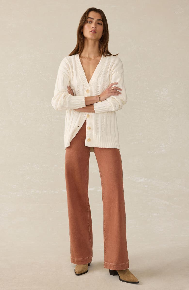 Faherty Sunwashed Laidback Organic Cotton Cardigan, Alternate, color, 