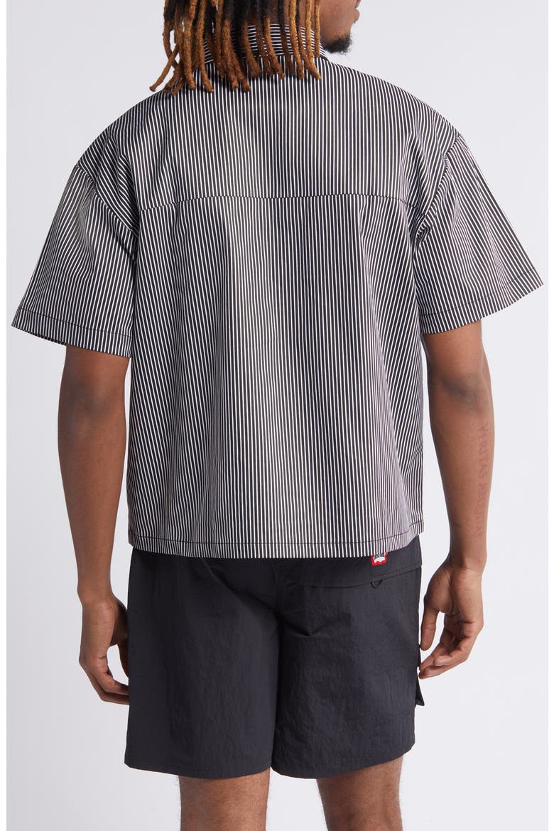 Arcade Short Sleeve Button-Up Shirt, Alternate, color, BLACK