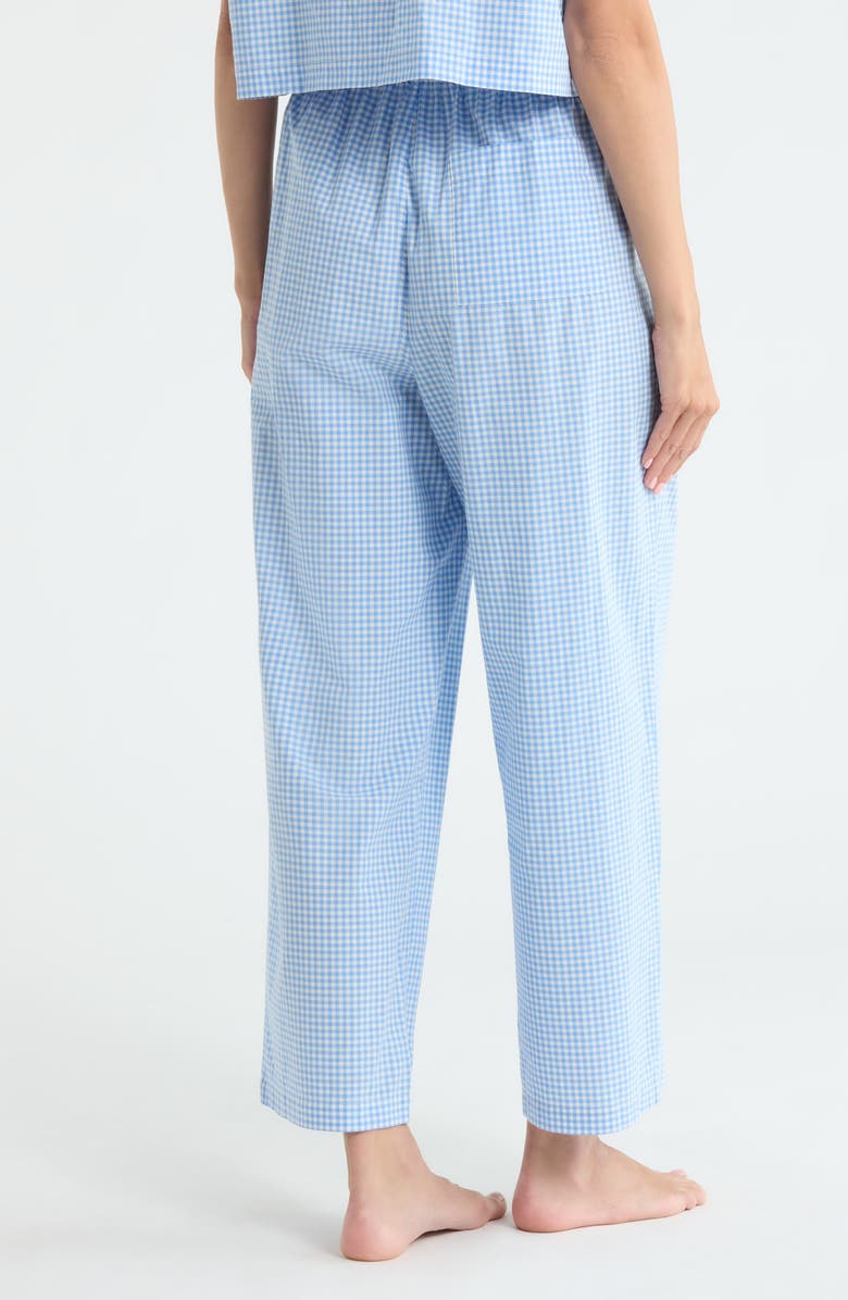 Lunya Airy Cotton Ankle Lounge Pants, Alternate, color, Market Check