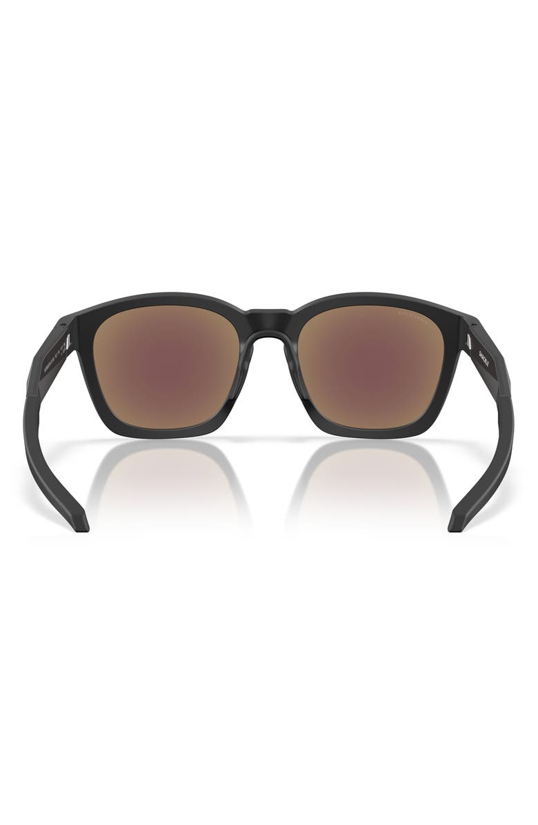 Oakley Gender Inclusive Shackle 52mm Square Sunglasses, Alternate, color, Matte Black / Prizm Sapphire
