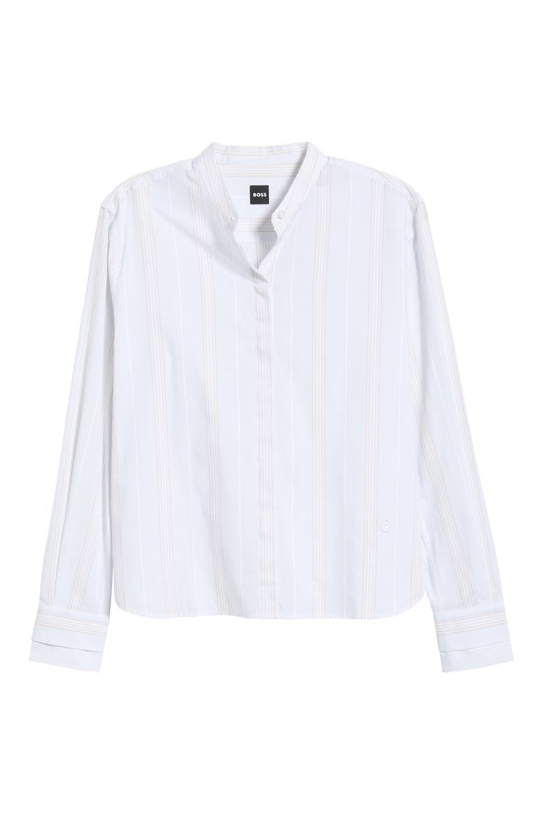 Bertyna Monday Cotton Button-Up Shirt, Alternate, color, PALE LAGOON