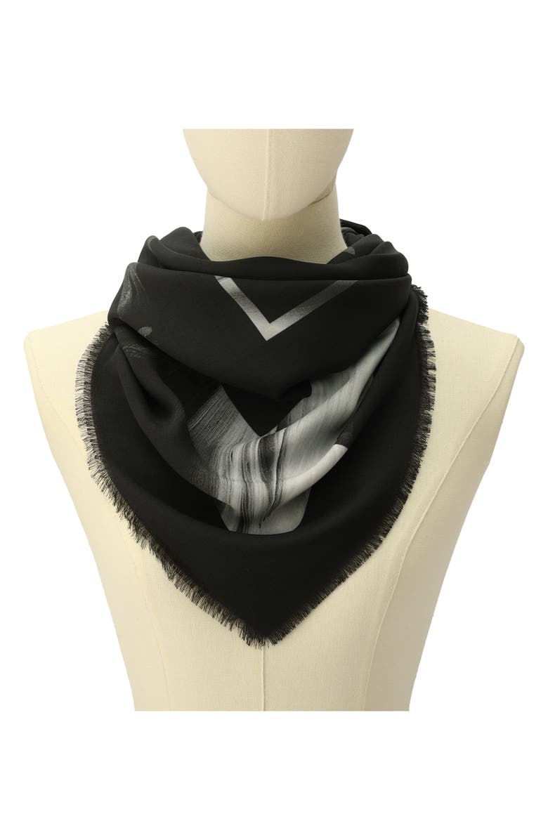 AllSaints Arches Ramskull Square Scarf, Alternate, color, 