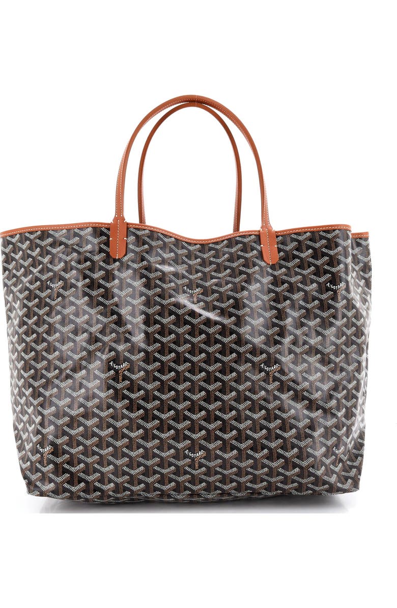 Pre-Owned Goyard Saint Louis Tote Coated Canvas GM, Main, color, Brown