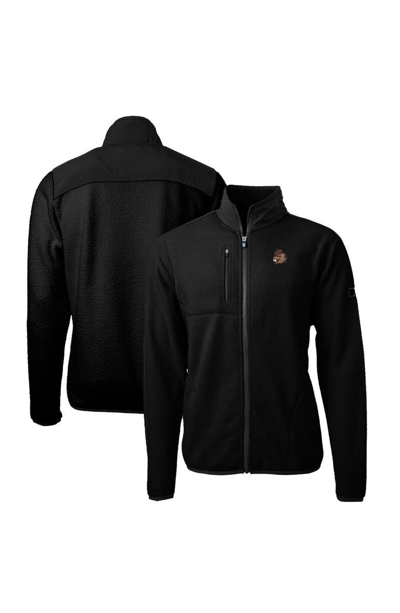Cutter & Buck Men's Cutter & Buck Black Oregon State Beavers Logo Big & Tall Cascade Eco Sherpa Fleece Full-Zip Jacket, Main, color, 