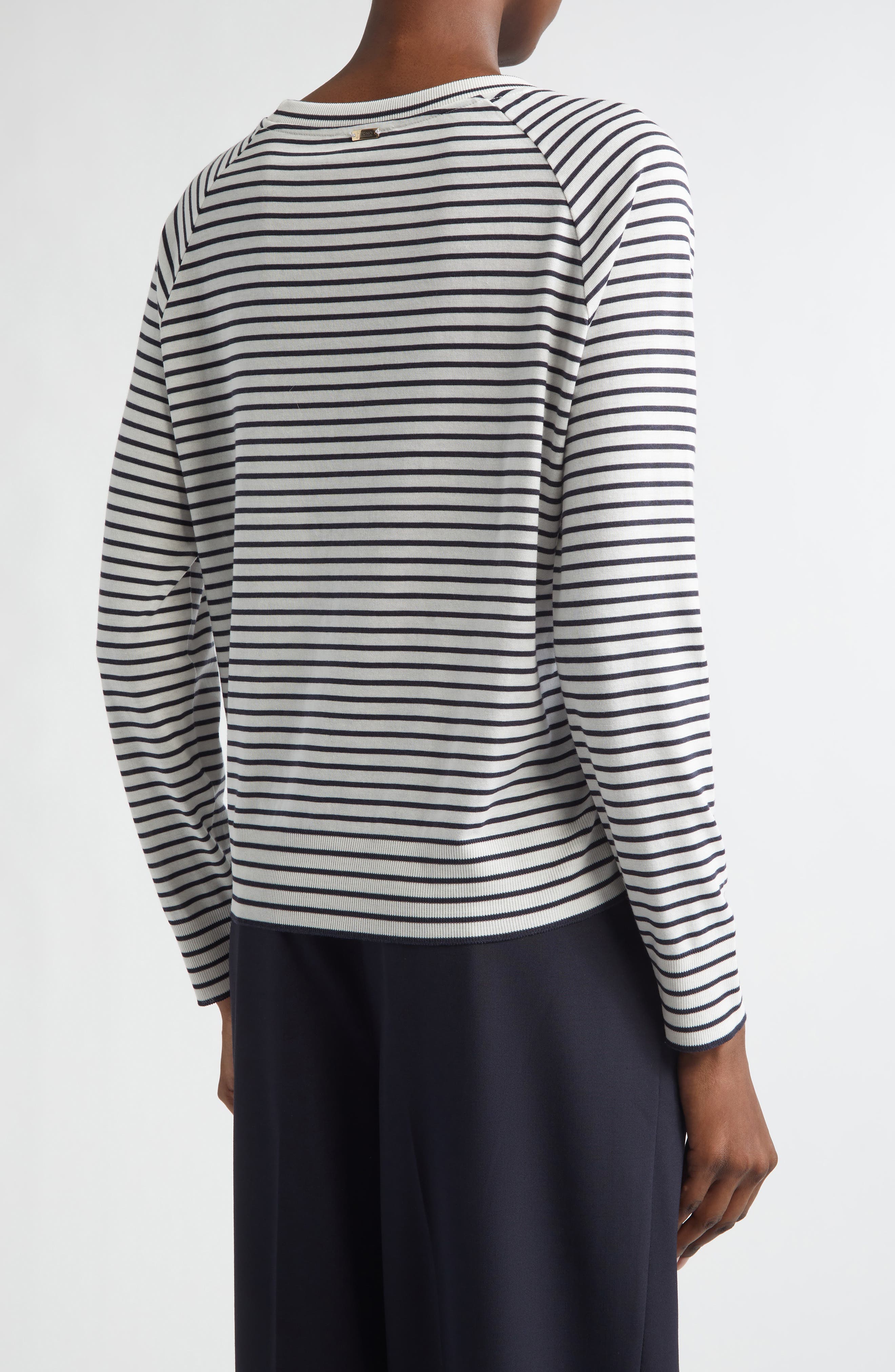 Stripe Lyocell & Cotton Sweater - image 2