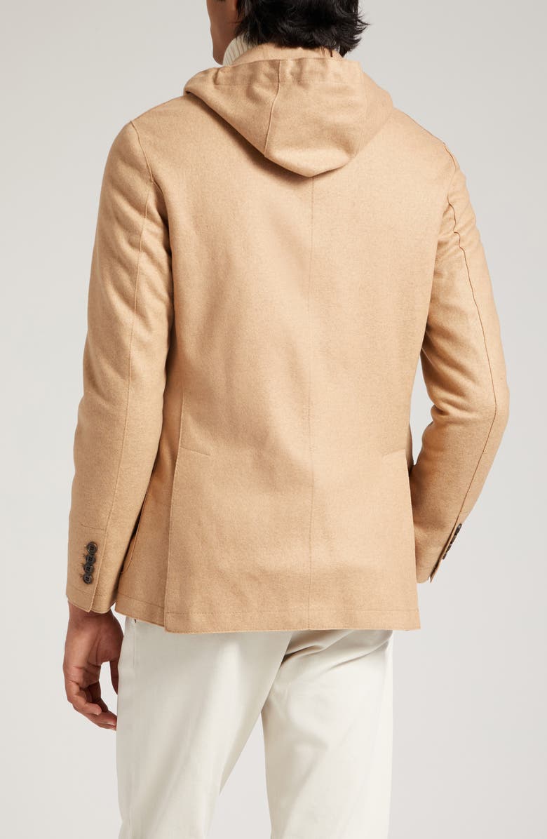 Eleventy Brushed Jersey Sport Coat with Removable Hooded Bib, Alternate, color,