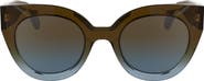 Longchamp Heritage 49mm Small Round Sunglasses