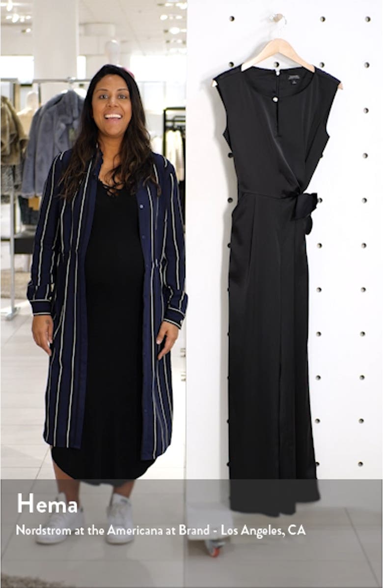 Tie Waist Satin Jumpsuit, sales video thumbnail