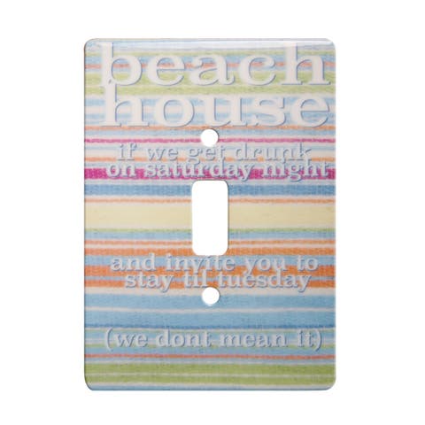 Beach House Inspiration Standard Ceramic Switchplate Cover