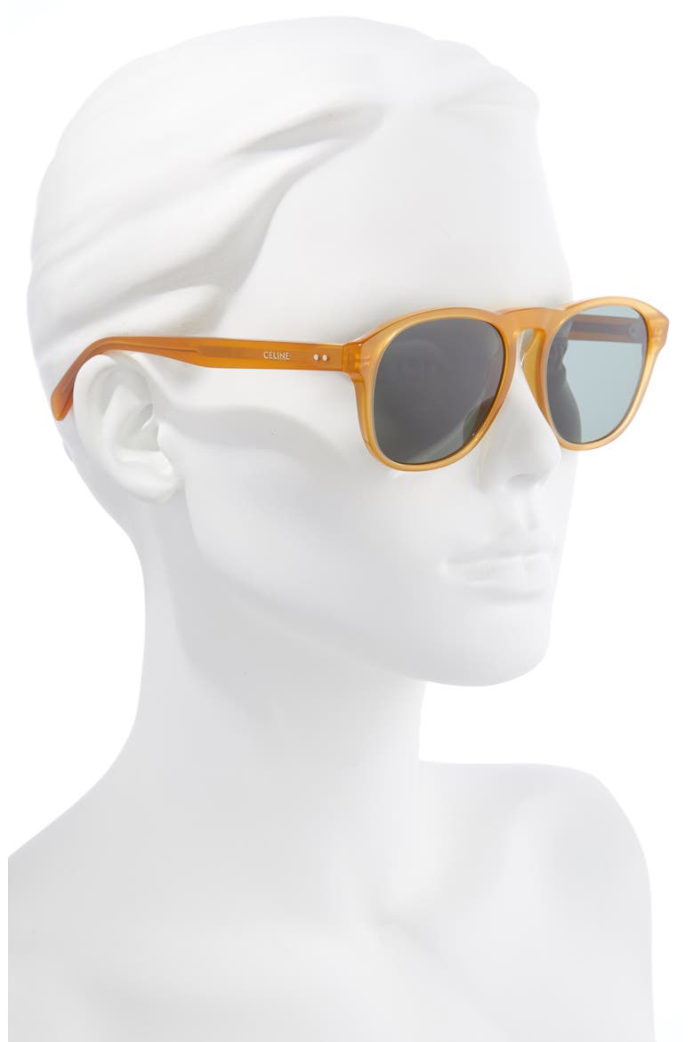 Pantos 57mm Sunglasses, Alternate, color, SHINY HONEY/ GREEN