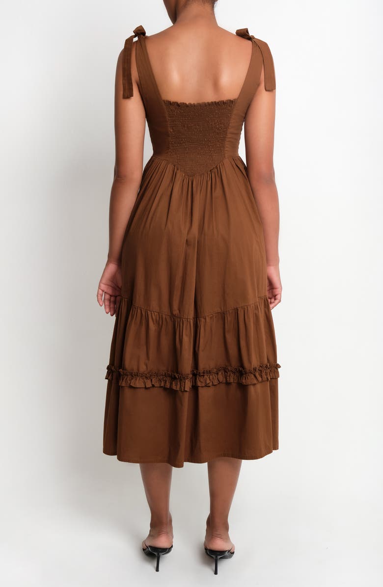 The Lulo Project New Quibdo Midi Sundress, Alternate, color, Chocolate 18