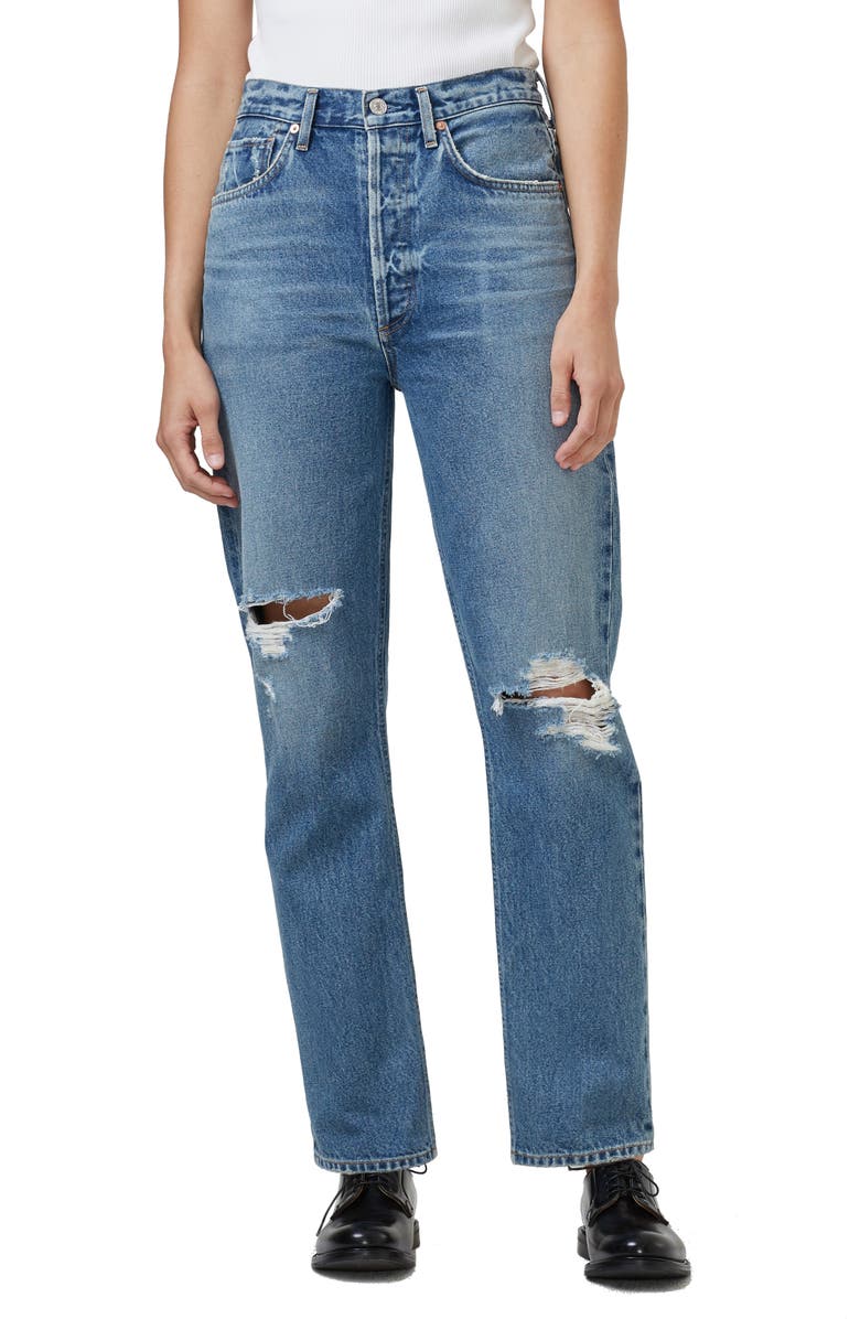 Citizens of Humanity Eva Ripped High Waist Relaxed Baggy Jeans, Main, color,