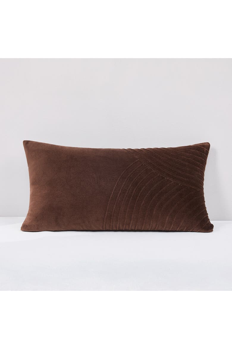 Delta Velvet Pillow Cover, Main, color, Brown