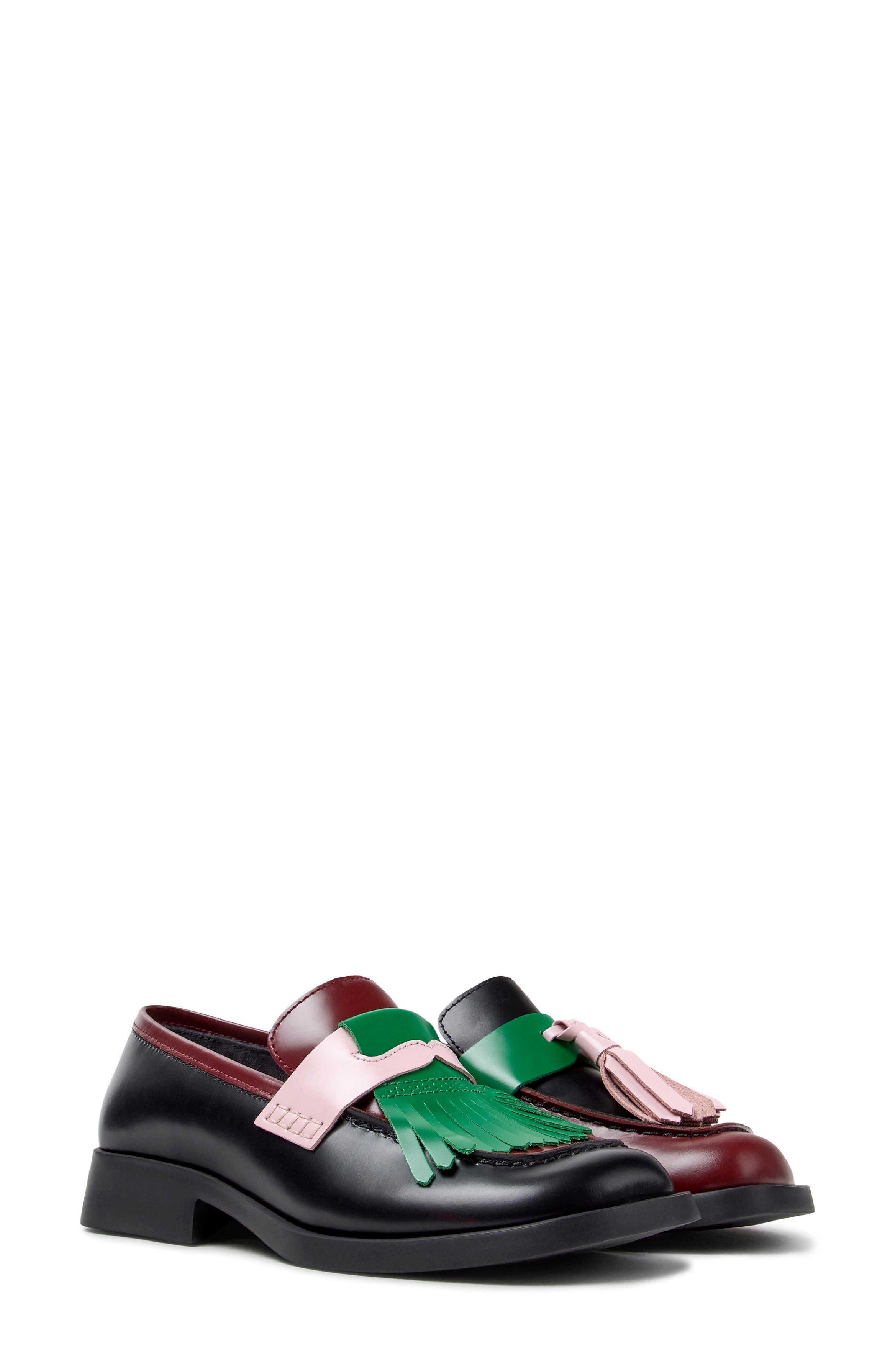 Donna Twins Mismatch Loafer, Alternate, color, BURGUNDY