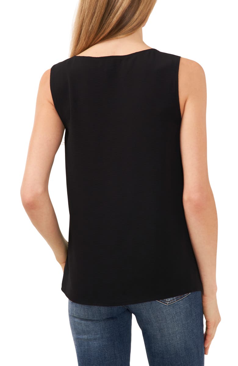 CeCe Half Placket Sleeveless Top, Alternate, color,