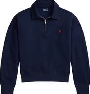 Polo Ralph Lauren Cotton Blend Fleece Quarter-Zip Sweatshirt