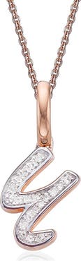 Monica Vinader Diamond Initial Pendant Charm