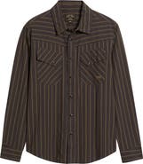 DARK SEAS Kimbro Stripe Cotton Snap-Up Western Shirt
