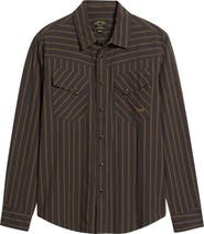 DARK SEAS Kimbro Stripe Cotton Snap-Up Western Shirt
