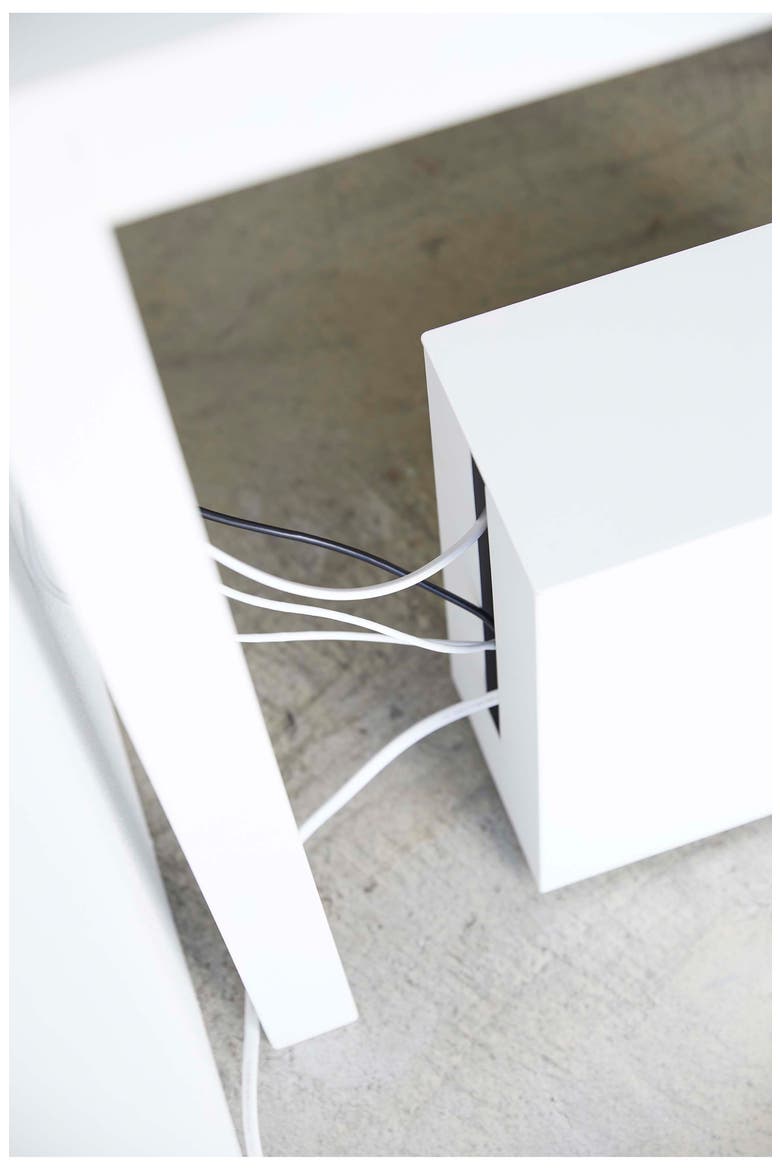 Rolling Cable Management Box, Alternate, color, WHITE