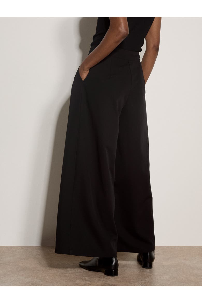 Folded Front Pleat Tailor Trouser, Alternate, color, Black