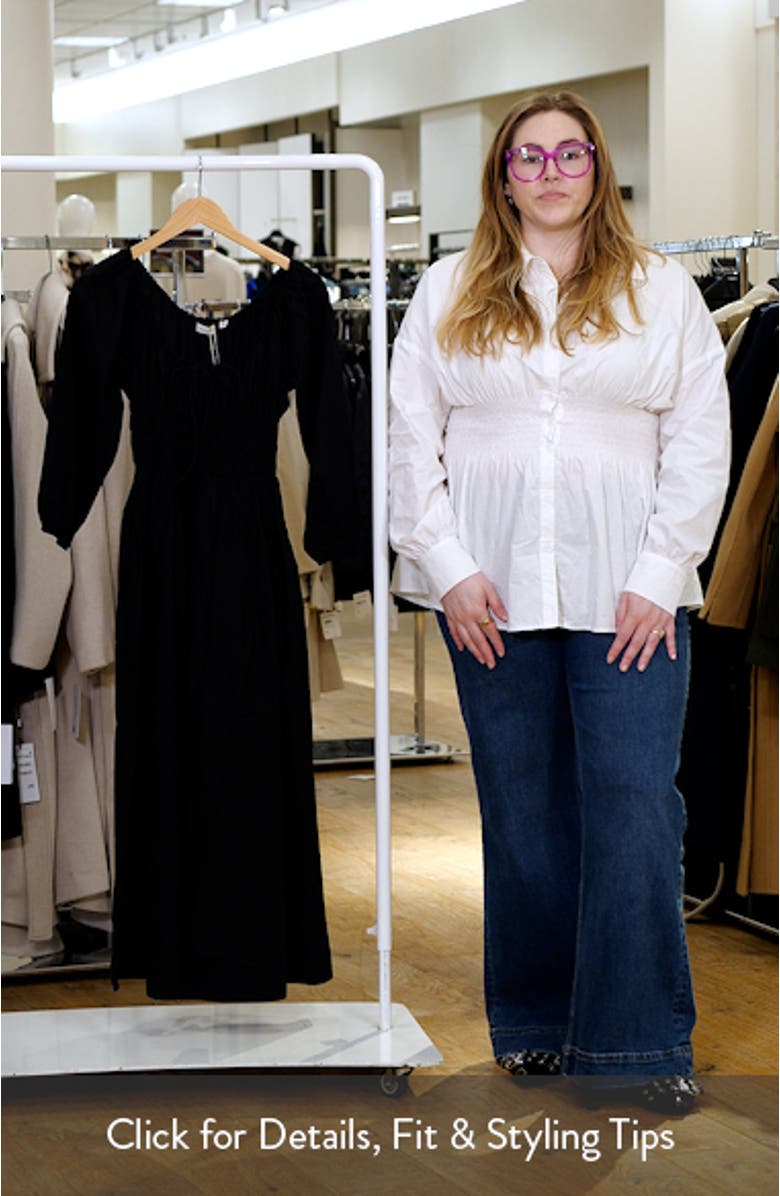 Quintessa Shirred Organic Cotton Maxi Dress, sales video thumbnail