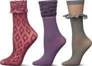 MeMoi Assorted 3-Pack Crew Socks