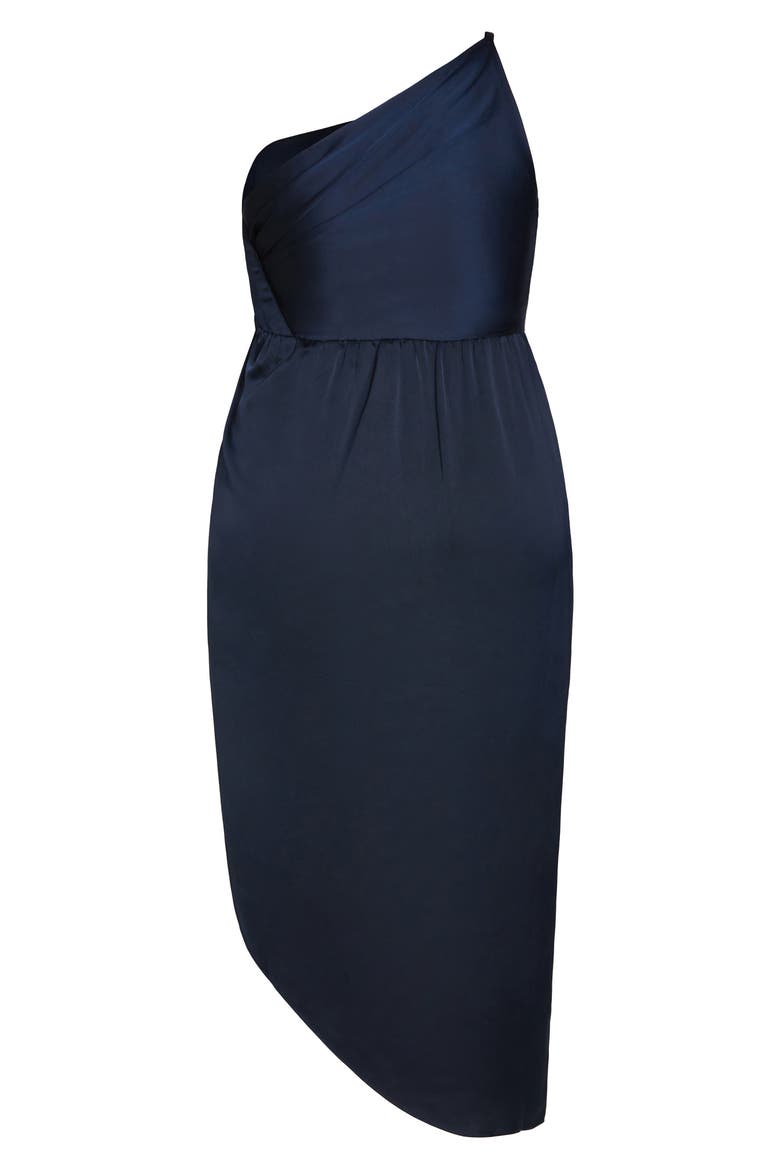 Vivid One-Shoulder Maxi Dress, Alternate, color, NAVY
