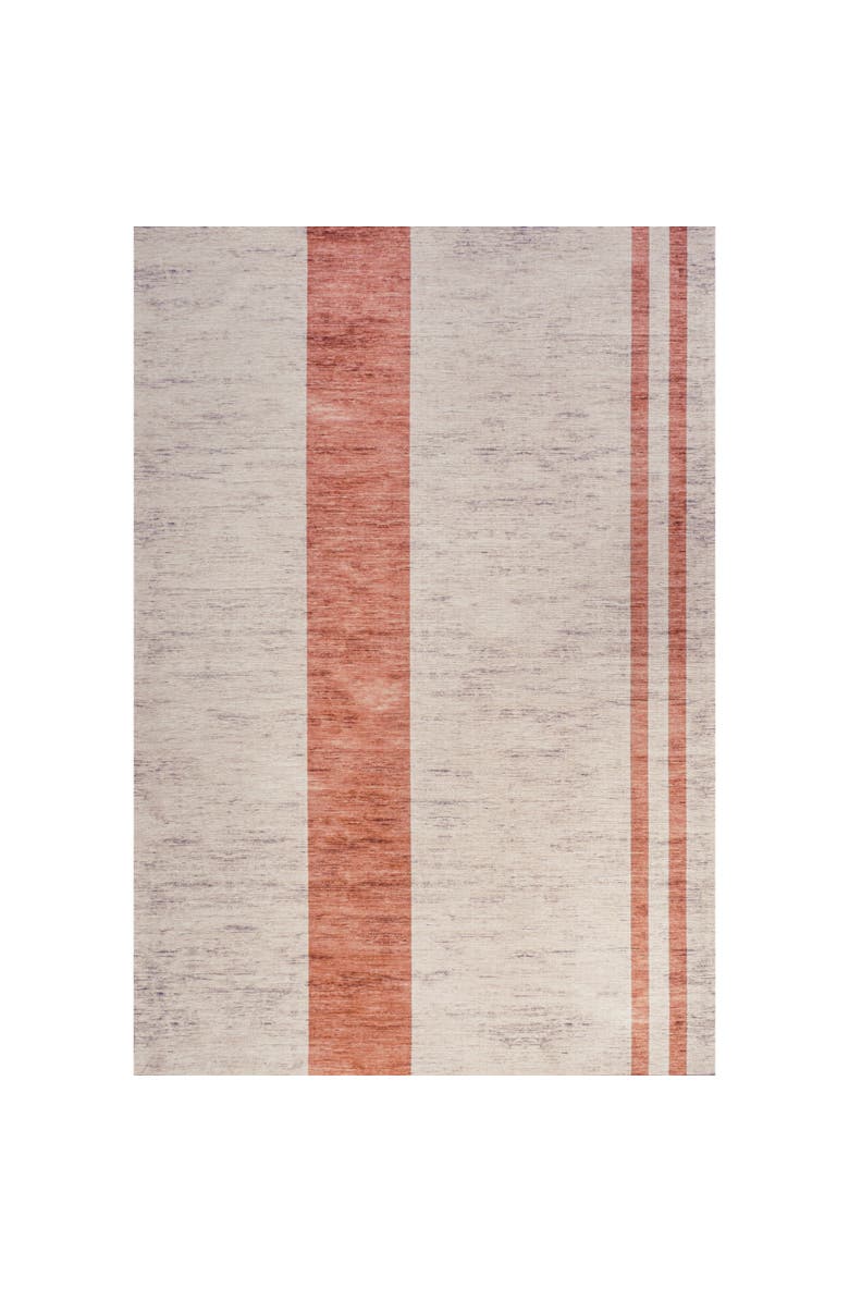 JONATHAN Y Raita Modern Distressed Stripe Machine-Washable Area Rug, Alternate, color, Ivory/Peach