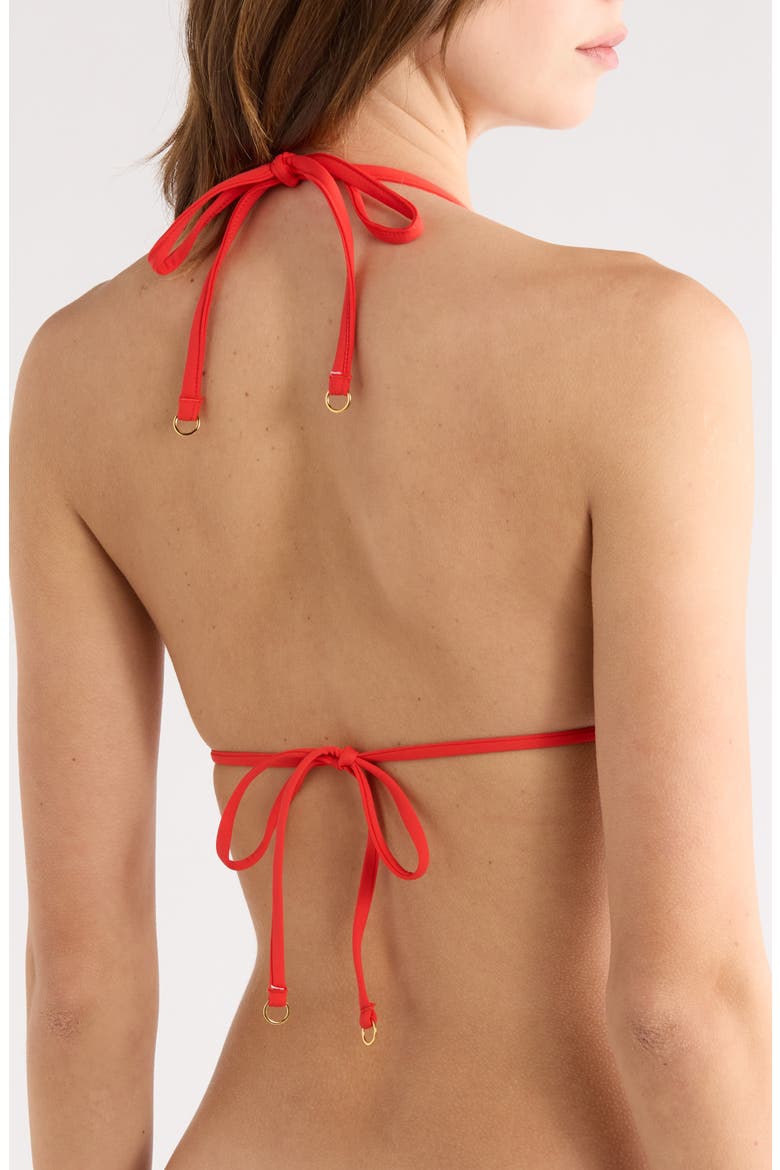 Geomatrix Ginger Bikini Top, Alternate, color, RED