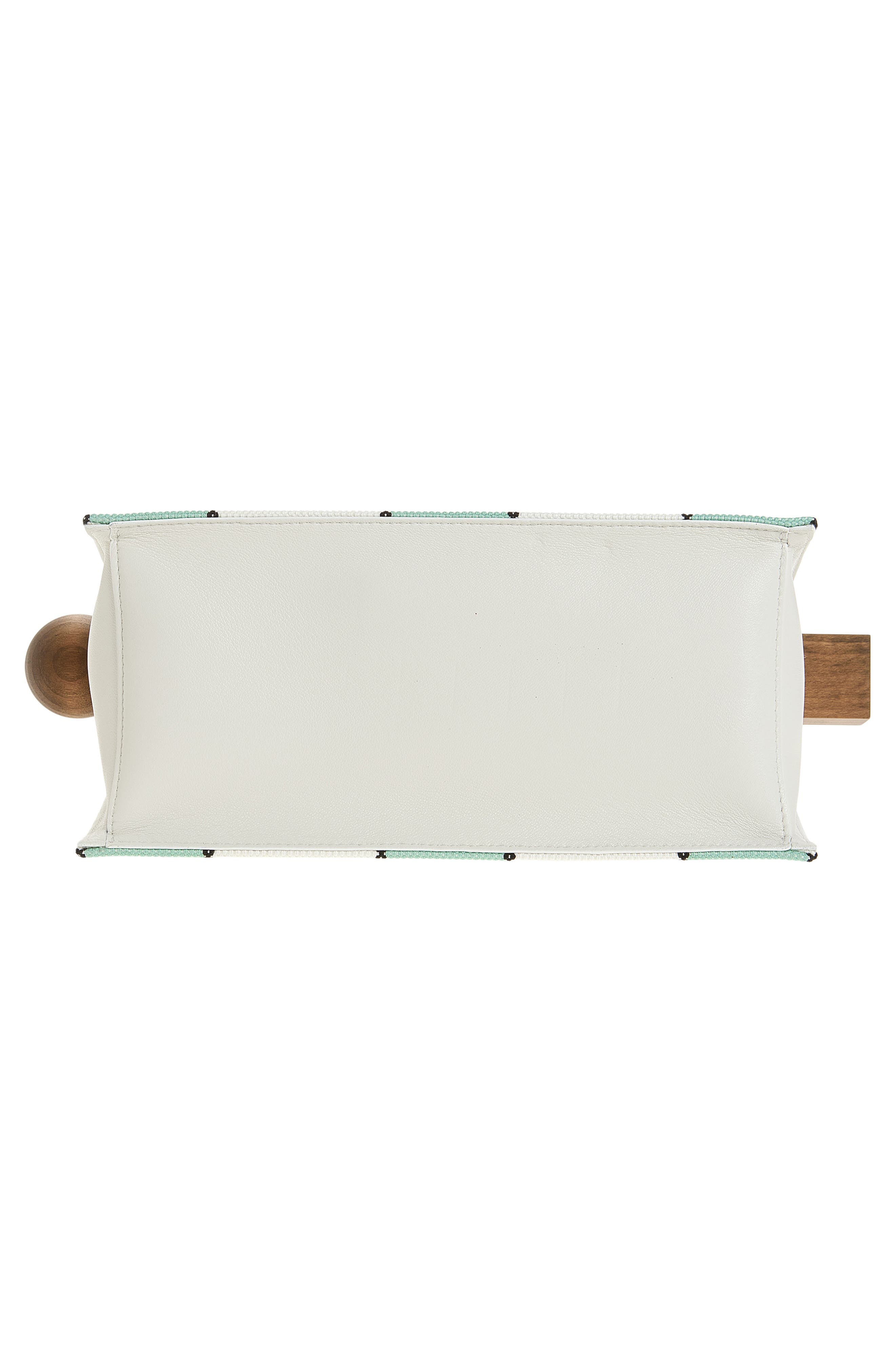 Jacquemus La Pochette Rond Carré Canvas Clutch, Alternate, color, Print Stripes White / Min 5Bt