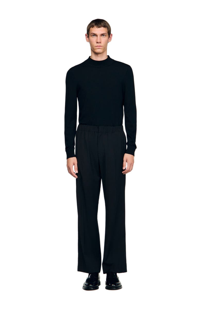 SANDRO Wide-leg trousers, Alternate, color, 