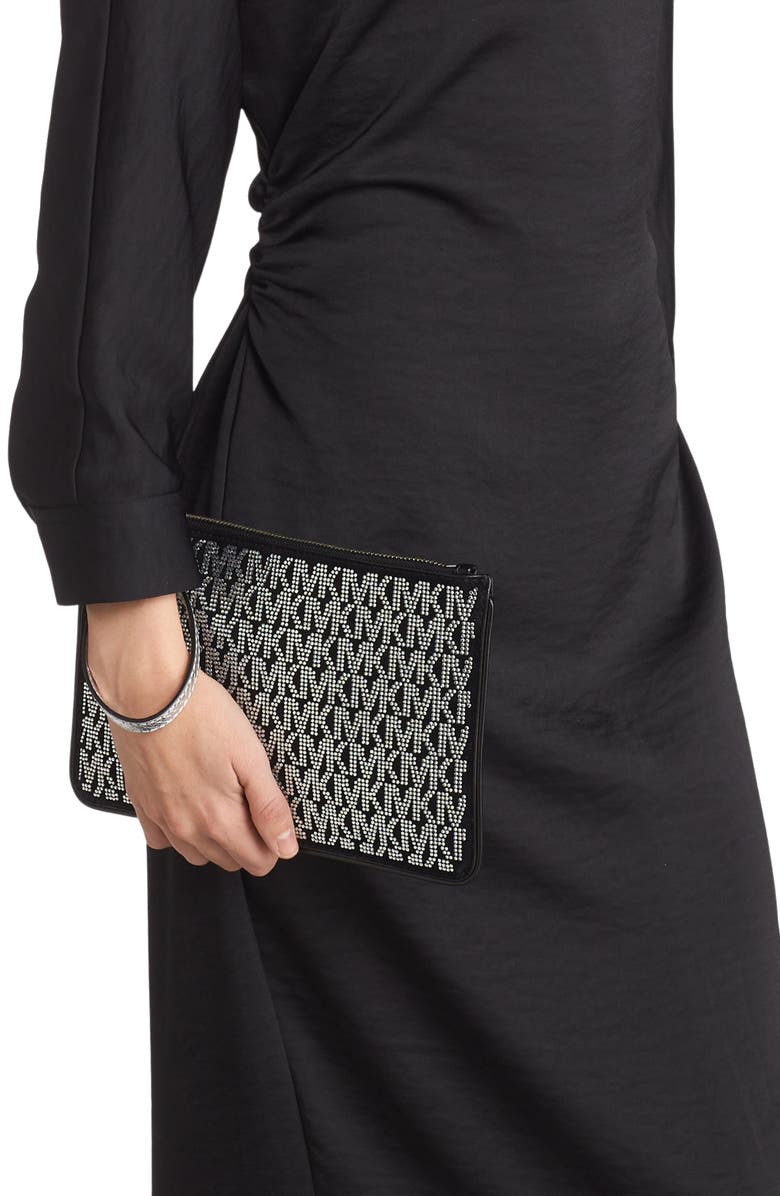 MICHAEL Michael Kors Large Jet Set Charm Leather Wristlet, Alternate, color, 