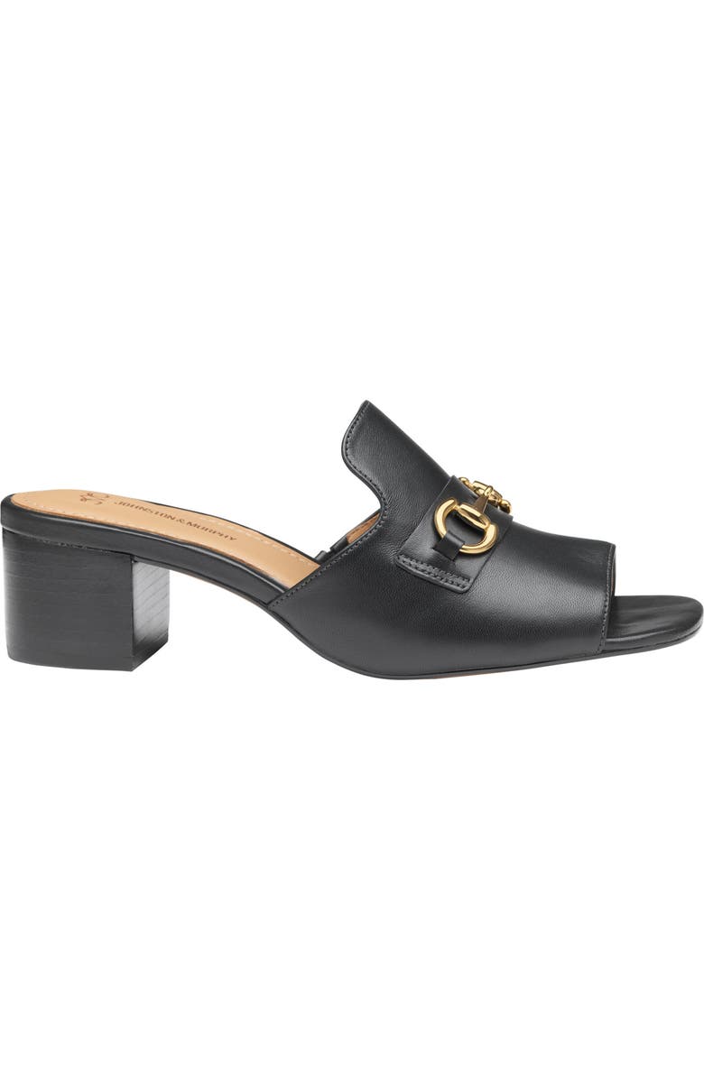 Johnston & Murphy Edith Block Heel Sandal, Alternate, color, Black Glove
