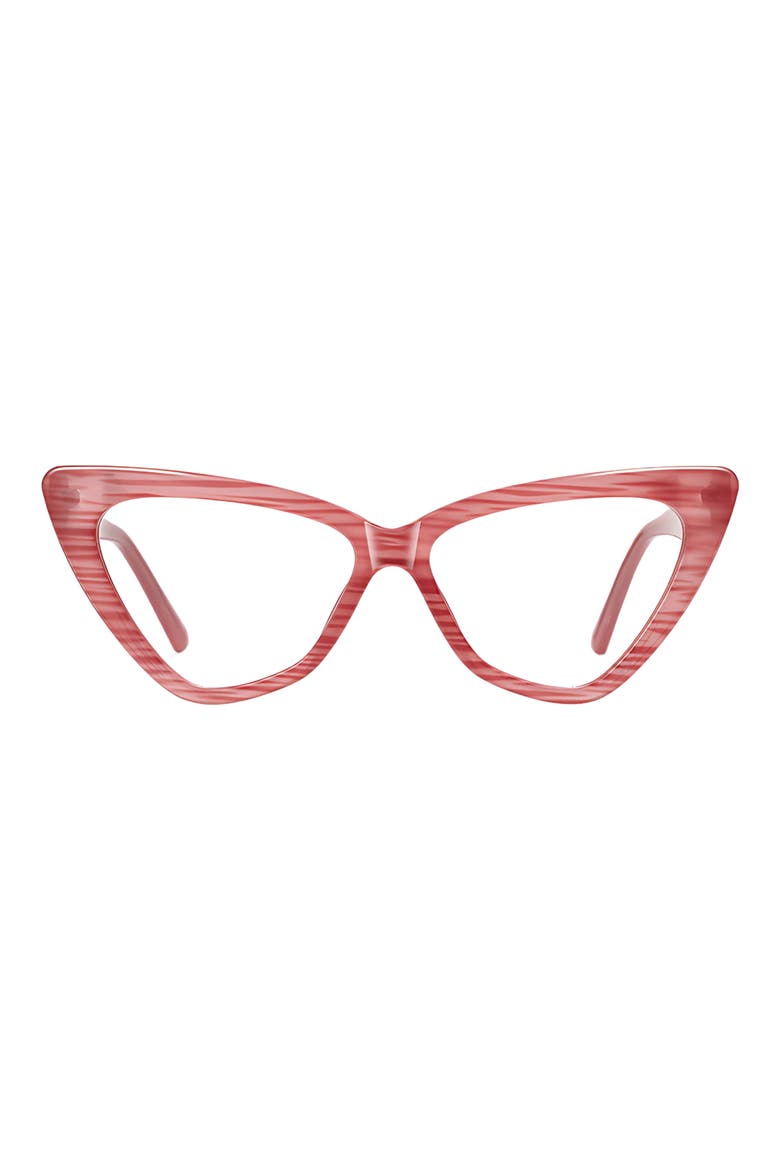 Vanna 55mm Cat Eye Blue Light Blocking Glasses, Main, color, PINK / CLEAR