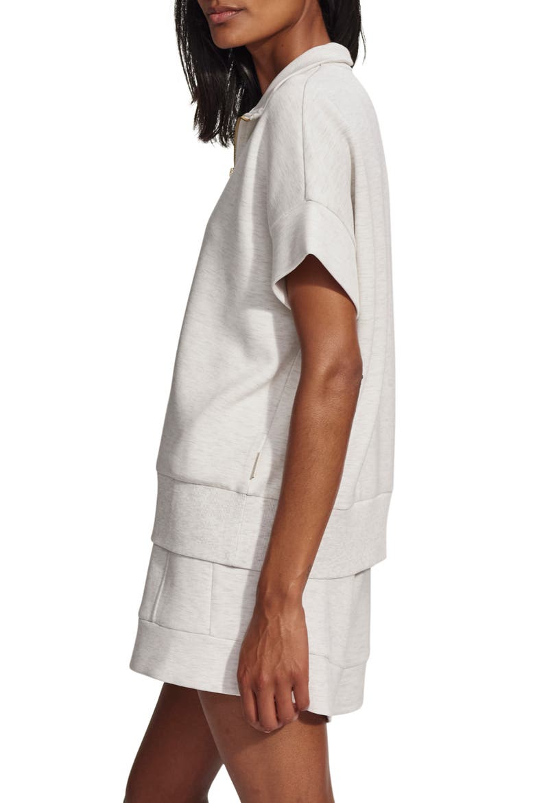 Ritchie Short Sleeve Half Zip, Alternate, color, IVORY MARL