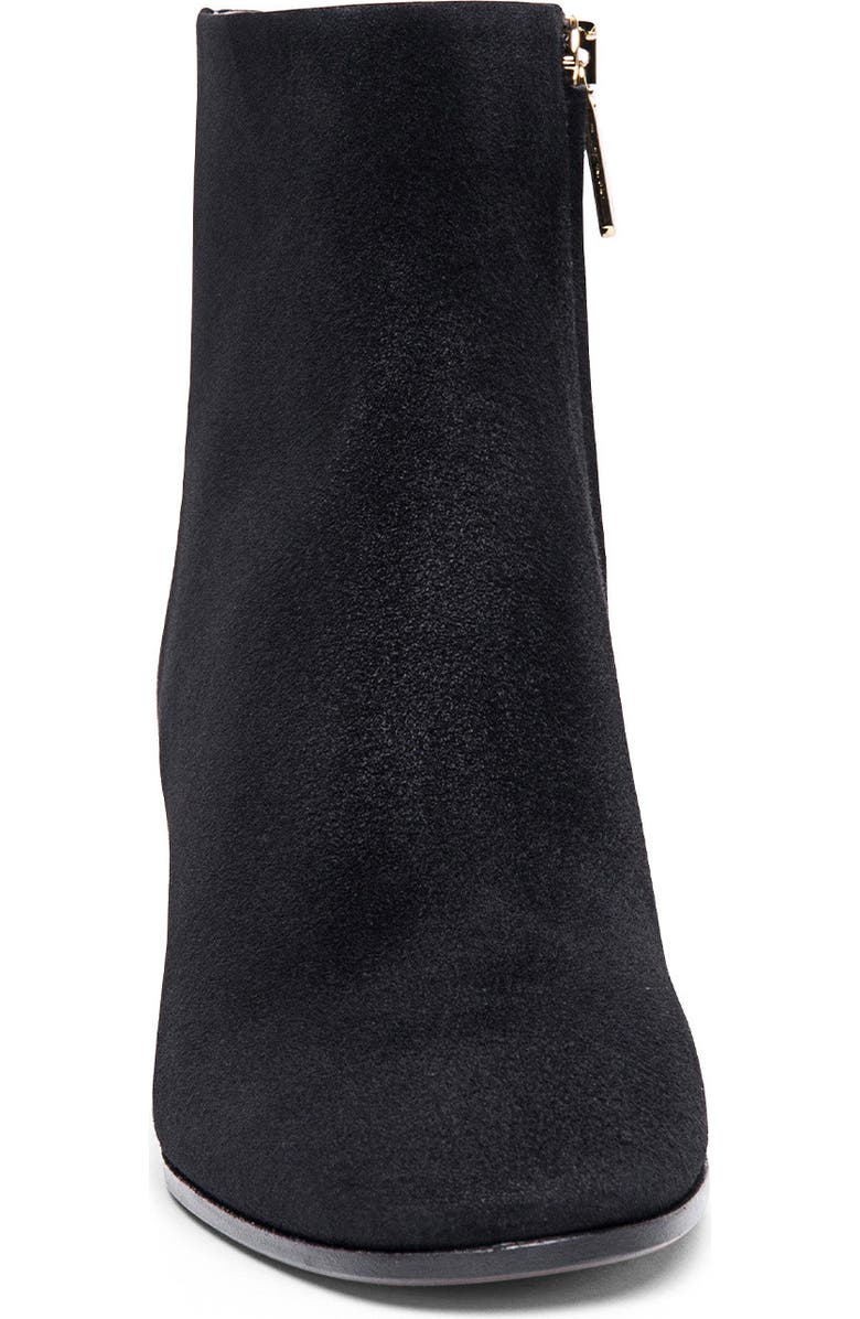 Santoni Women's suede mid-heel ankle boot, Alternate, color, Black
