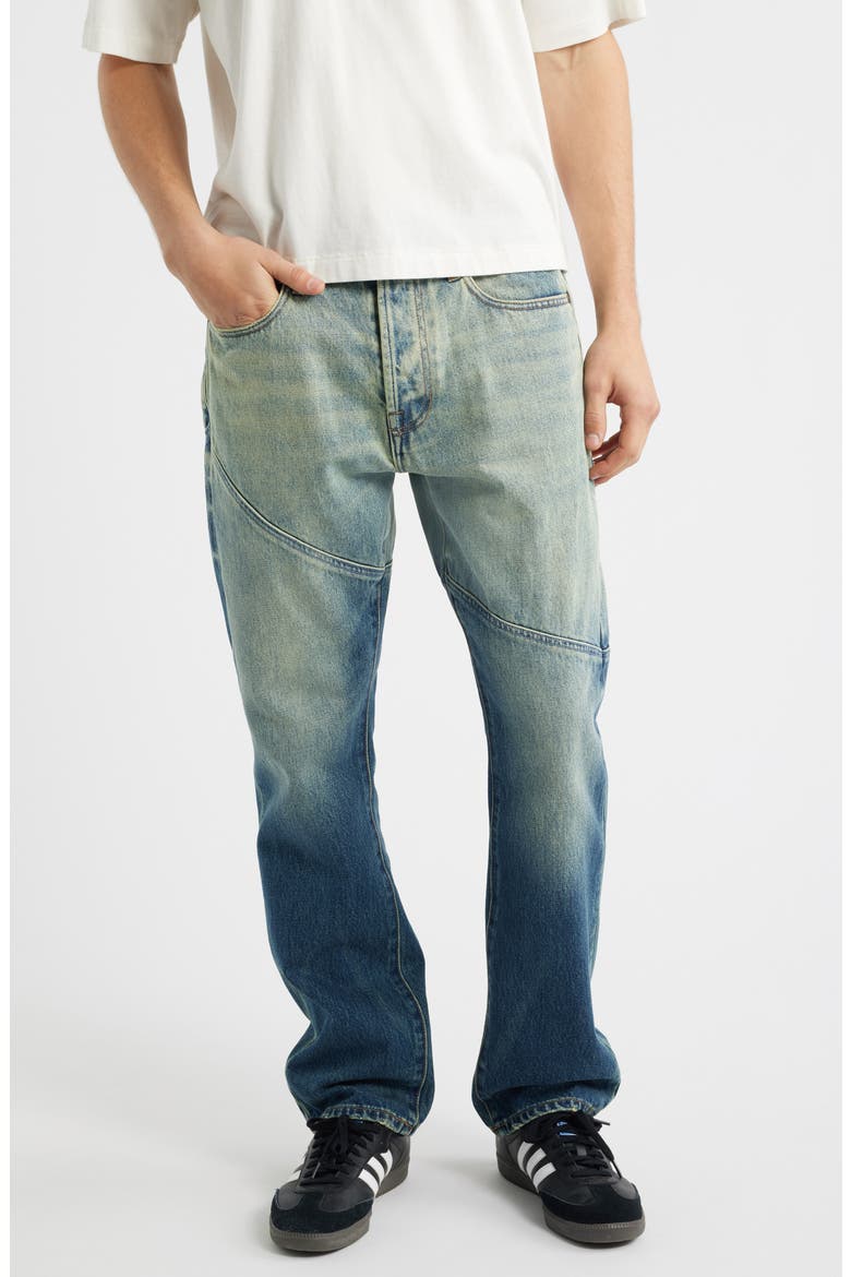 Two-Tone Heart Jeans, Main, color, SUNKIST