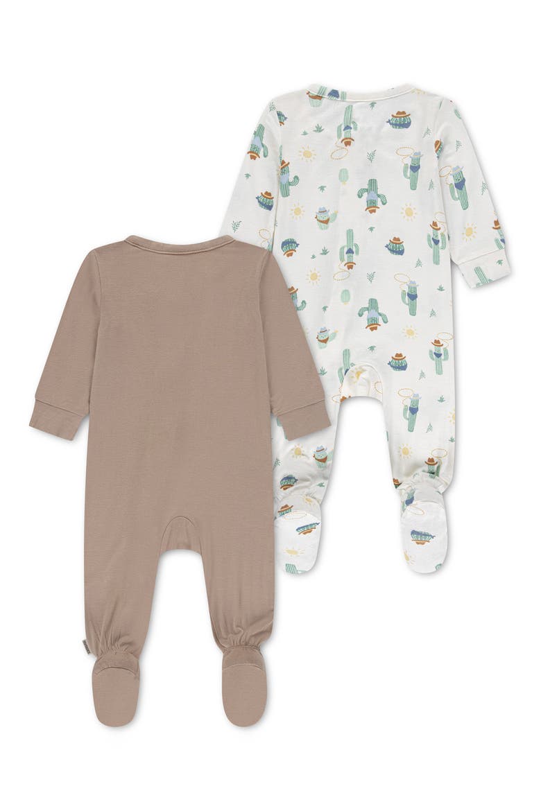 2-Pack Stretch Viscose Footies, Alternate, color, HUGGIES BRUSH