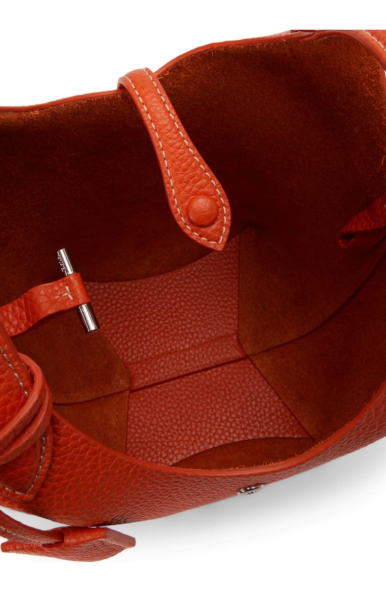 Polo Ralph Lauren Small Polo Play Pebble Leather Crossbody Tote, Alternate, color, Sunset Orange