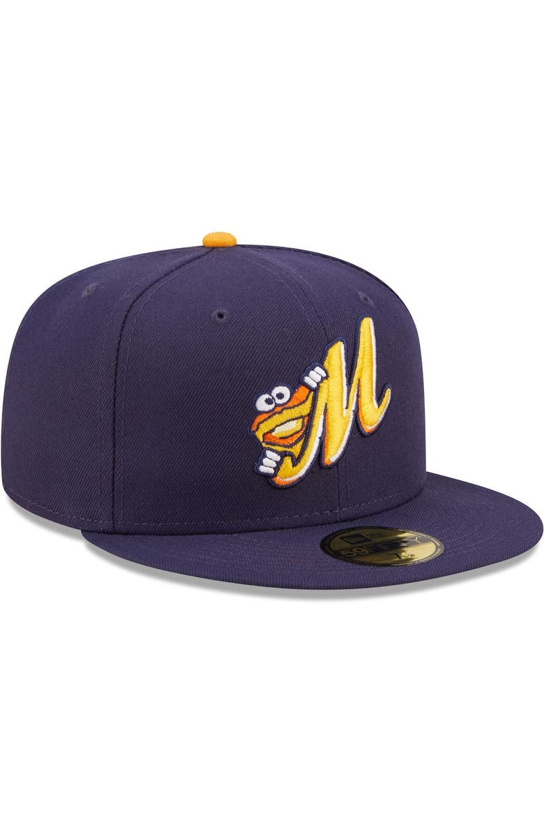 New Era Men's New Era Navy Montgomery Biscuits Authentic Collection 59FIFTY Fitted Hat, Alternate, color, 