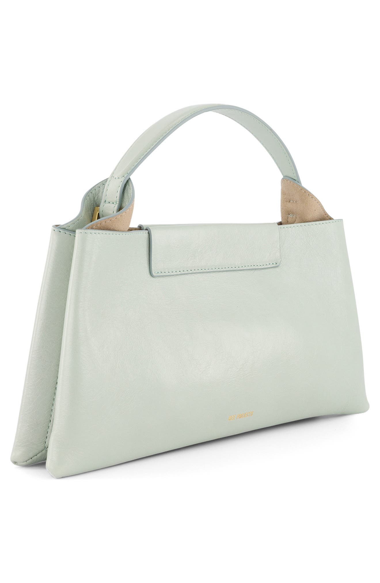 Ree Projects Elieze Baguette Leather Top Handle Bag, Alternate, color, Ice Blue