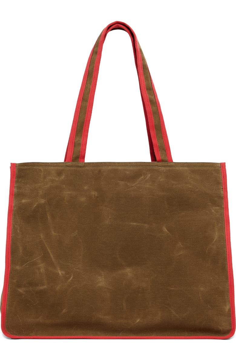 Desigual Canvas Shopping Bag, Alternate, color, Camel