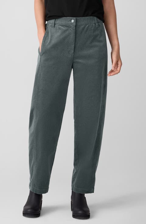 Ankle Lantern Corduroy Pants