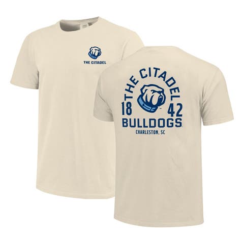 Men's Cream Citadel Bulldogs Comfort Colors Mascot Overlay T-Shirt